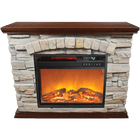 Lifesmart Faux Stone Infrared Electric Fireplace